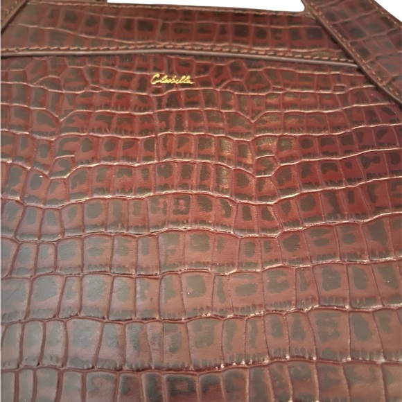 Cleobella Elegant Brown Crocodile-Embossed Women's Bag - Picture 3 of 5